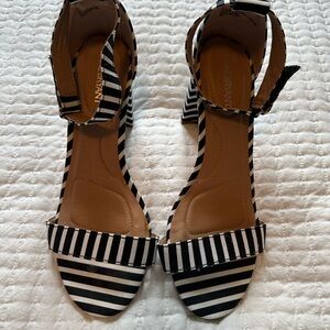 Lane Bryant Black and White Heeled Shoes